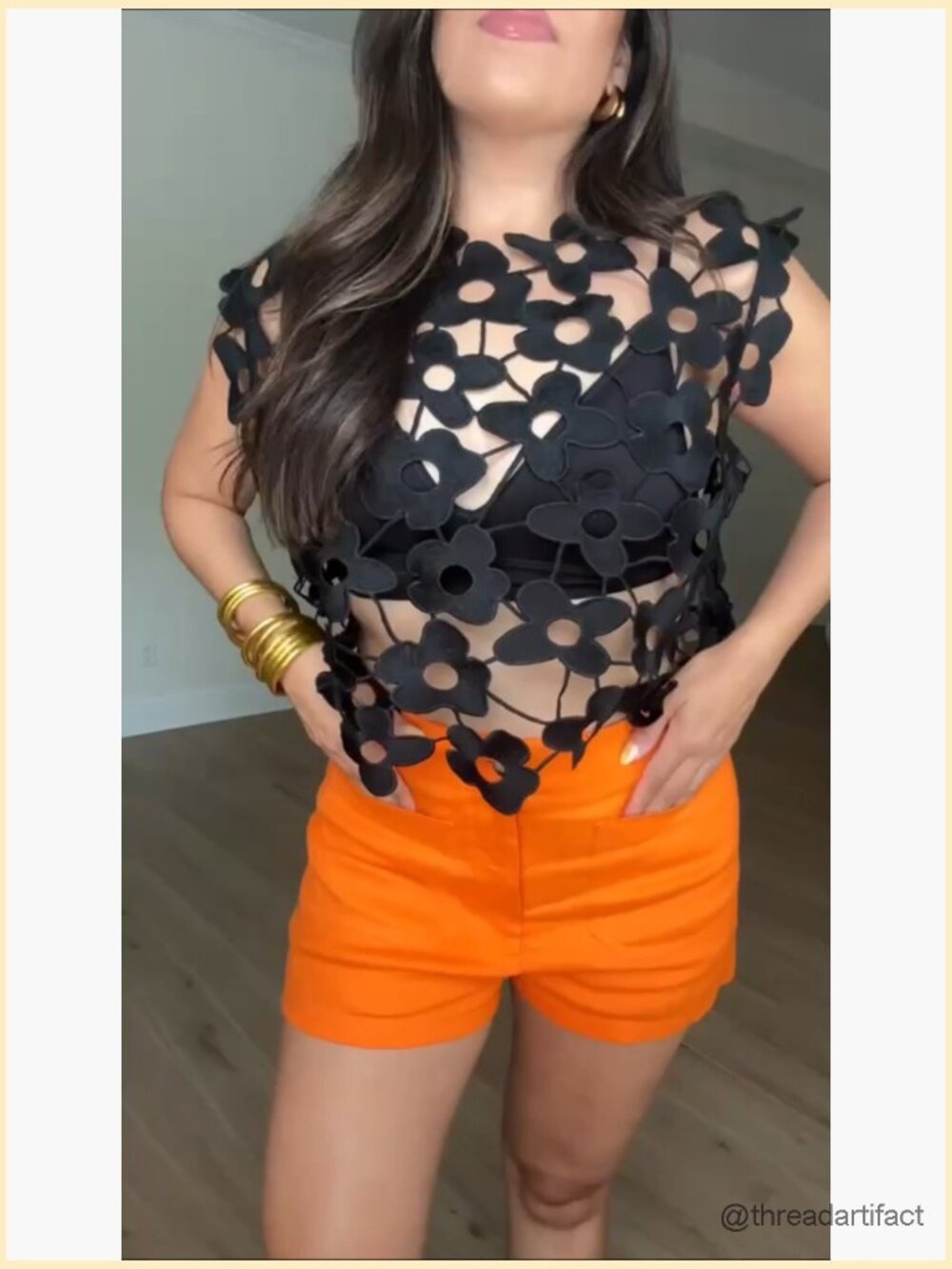Sleeveless Crewneck Vest Hollow Out Floral Lace Cover Up Summer Going Out Tops - Picture 6 of 7